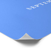 Cornflower Blue Mariage moderne Affiche de bienven (Coin)