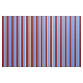Cornflower Blue, maroon en witte lijnen Stof (Fat Quarter)