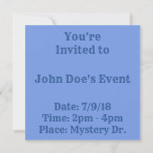 Cornflower Blue Mod Kaart (Achterkant)