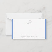 Cornflower Blue Monogramme Simple Modèle (Devant)