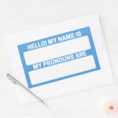 Cornflower Blue Nom & Pronoun Étiquettes (Enveloppe)