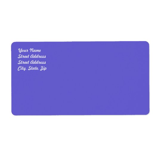 Cornflower Blue Shipping Label (Voorkant)