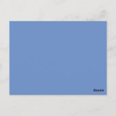 Cornflower Blue, Silver Table Number Card Briefkaart (Achterkant)