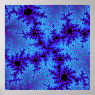 Cornflower Blue Speckle Poster