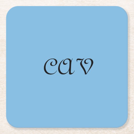 Cornflower Blue Vierkante Kartonnen Onderzetter (Voorkant)