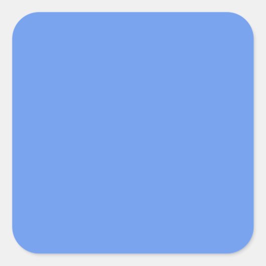 Cornflower Blue Vierkante Sticker (Voorkant)