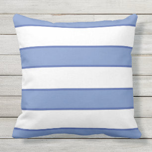 Cornflower Blue White Nautical Elegant Modern Buitenkussen
