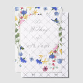Cornflower Blue Wildflower Wedding Vellum Uitnodigingen (Offset (Uitnodiging))