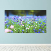 Cornflower Blue Wrapped Canvas (Insitu (Houten vloer))