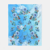 Cornflower Blues in Waterverf Fleece Deken (Voorkant)