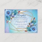 Cornflower Blues in Waterverf Reception Informatiekaartje (Voorkant)