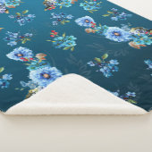 Cornflower Blues in Waterverf Sherpa Deken (3/4)