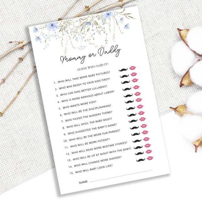 Cornflower Wildflower Baby shower Mama of papa (Creator heeft geüpload)