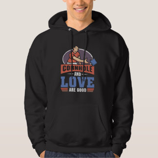 Cornhole And love Are Good Cornhole Hoodie