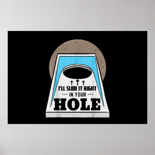 Cornhole Bean Bag Toss Game Play Backyard Hole Poster (Voorkant)