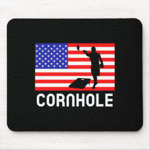 Cornhole Bordspel Mannen Vrouwen Amerikaanse Vlag  Muismat