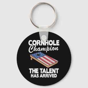 Cornhole Champion American Flag Board Funny Cornho Sleutelhanger