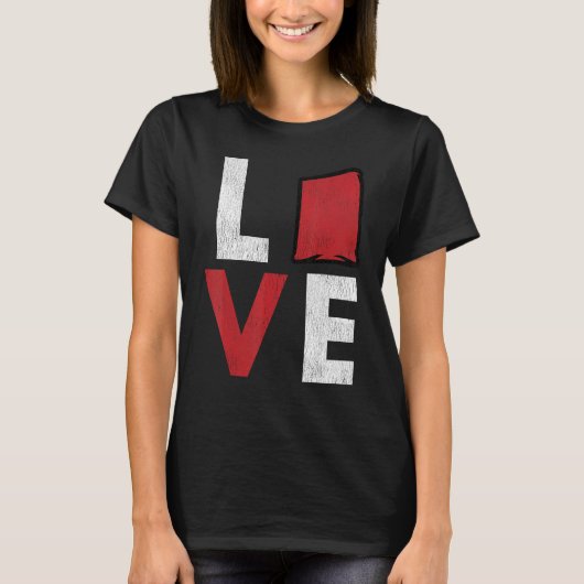 Cornhole Corn Hole LOVE 1 T-shirt (Voorkant)
