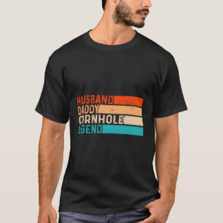 Cornhole echtgenoot papa legende papa t-shirt