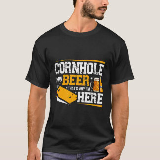 Cornhole en Beer Grappig Drink Alcohol Graphic M T-shirt