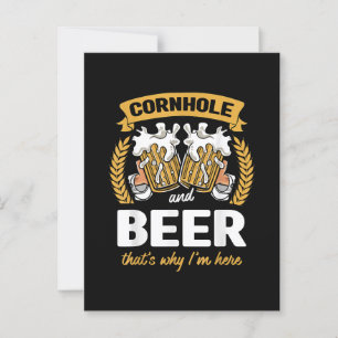 Cornhole En Bier Dat Is Waarom Ik Hier Ben Cornhol Briefkaart