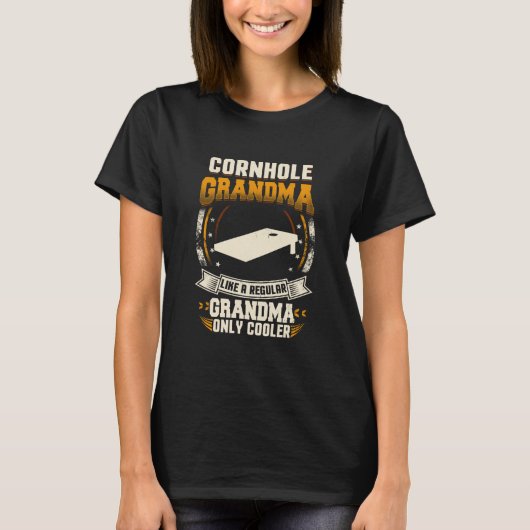 Cornhole Grandma Regular Grandma Only Cooler T-shirt (Voorkant)