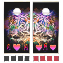 Cornhole ingesteld NEON TIGER EFFECT