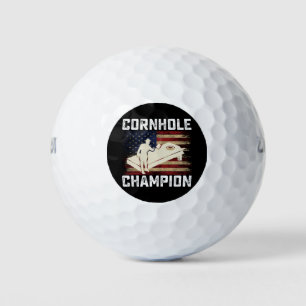 Cornhole Kampioen Amerikaanse Vlag USA 4 juli Golfballen