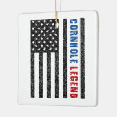 Cornhole Legend USA Keramisch Ornament (Links)