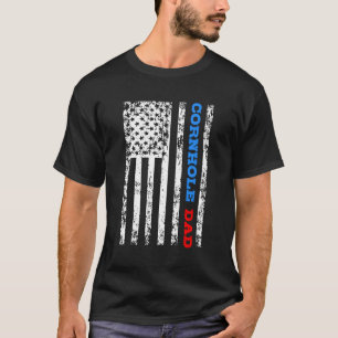 Cornhole Papa Bean Bag Maïs Hole Toss Gift T-shirt