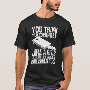Cornhole Play als een Girl Cornhole Player Women C T-shirt