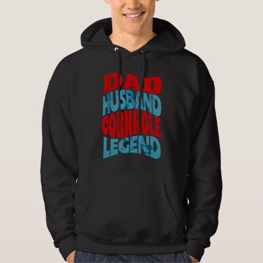 Cornhole Player Dad Husband Father Hoodie (Voorkant)