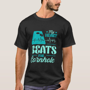 Cornhole Speler Bean Bag Corn Hole Dames Cornhole T-shirt