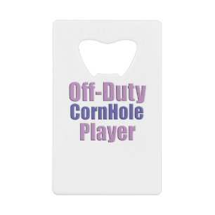 cornhole speler kredietkaart flessenopener