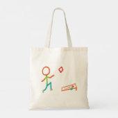 Cornhole Stickman Tote Bag (Achterkant)