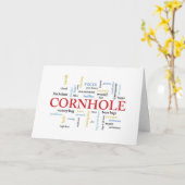 Cornhole Verjaardag in beschrijvende Word Cloud Kaart (Gele Bloem)