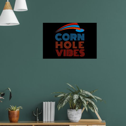 Cornhole Vibes Cornhole Speler Poster (Woonkamer 1)