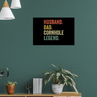 Cornhole Vintage Funny Gift Husband Dad Legend Poster