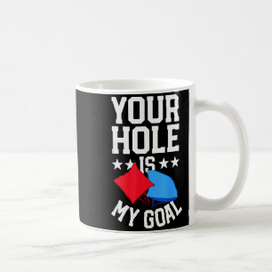 Cornhole voor mannen spel grappige bbq hole is doe koffiemok