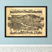 Corning New York (1882) Canvas Afdruk (Insitu (Houten vloer))