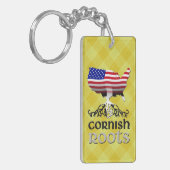 Cornish American Ancestry Roots Keyring Sleutelhanger (Voorkant Links)