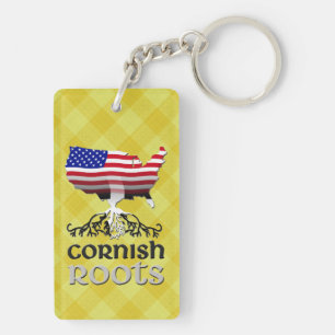 Cornish American Ancestry Roots Keyring Sleutelhanger