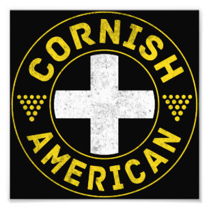 Cornish American Flag Foto Afdruk