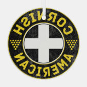 Cornish American Flag Glas Ornament (Achterkant)