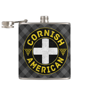 Cornish American Flag Hipflask Heupfles