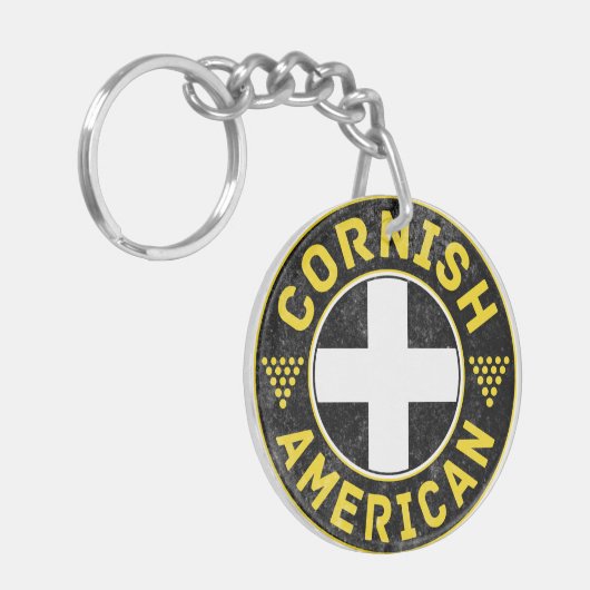 Cornish American Flag Sleutelhanger (Voorkant Links)