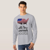 Cornish American Saint Piran's Vlag T-shirt (Voorkant volledig)