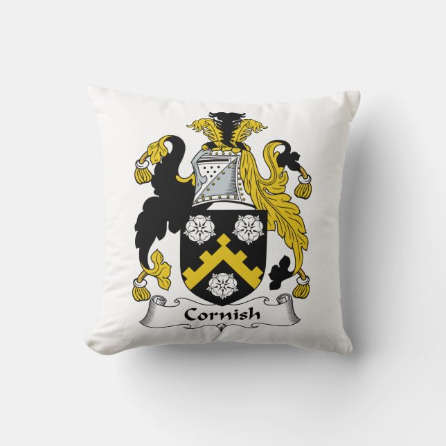Cornish Family Crest Kussen (Voorkant)
