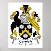Cornish Family Crest Poster (Voorkant)