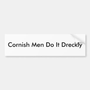 Cornish Mannen doen het verkeerd Bumpersticker